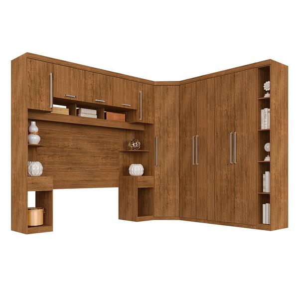Guarda Roupa Casal Modulado Emília 4 Peças Freijó - Móveis Ar