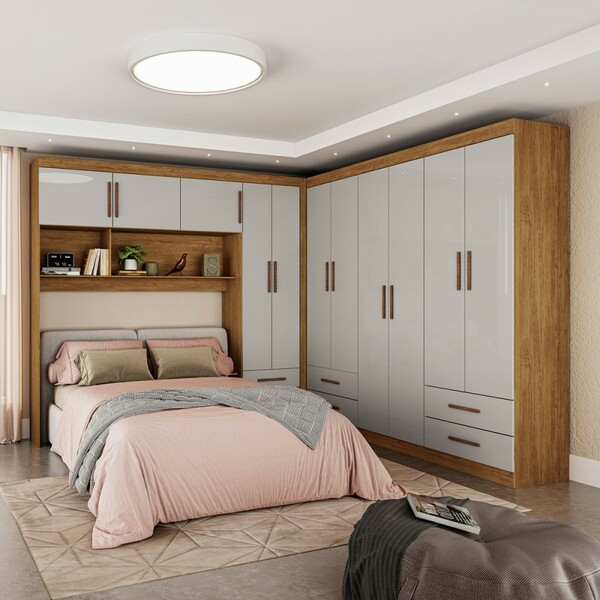 Guarda-roupa Casal Modulado Hércules 11 Portas 6 Gavetas Cina