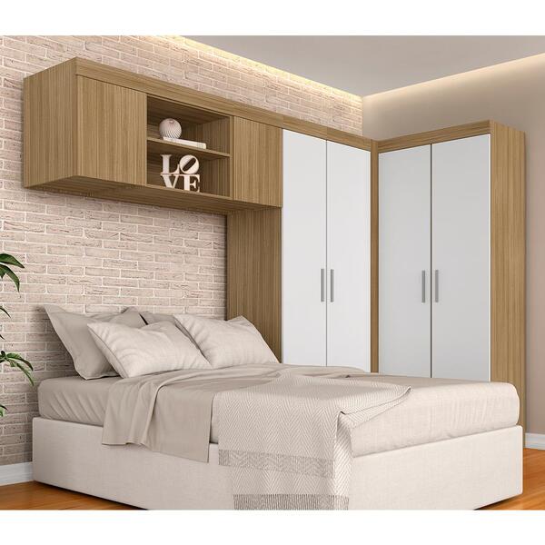 Guarda Roupa Casal Modulado Luana Boreal/branco - Móveis Arap