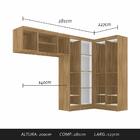 Guarda Roupa Casal Modulado Luana Boreal/grafite - Móveis Ara