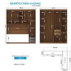 Guarda-roupa Casal Modulado Lugano Com Espelho Jatobá/grafite