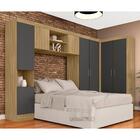 Guarda Roupa Casal Modulado Maeve Boreal/grafite - Móveis Ara