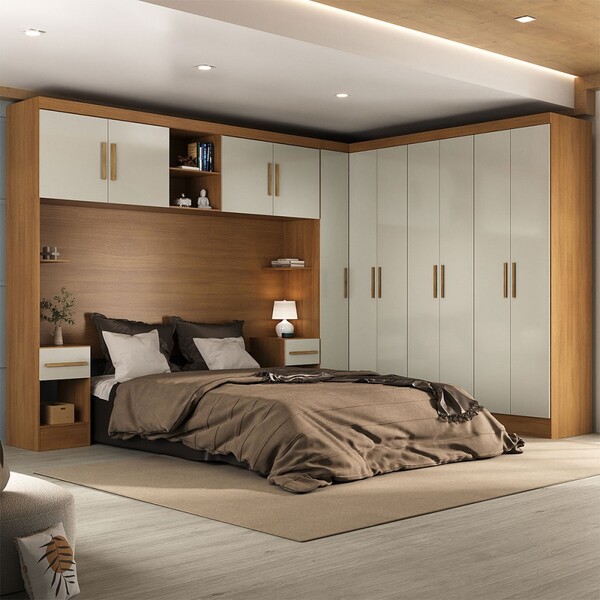 Guarda-roupa Casal Modulado Soberano 11 Portas 5 Gavetas Cina