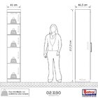 Guarda Roupa Casal Modular 1 Porta Gênova Plus Ipê Wood/grafi