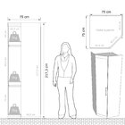 Guarda Roupa Casal Modular Canto 1 Porta Gênova Plus Branco