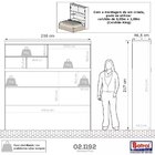Guarda Roupa Casal Modular Ponte 2 Portas 2 Gavetas Gênova Pl