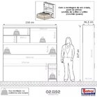 Guarda Roupa Casal Modular Ponte 2 Portas 2 Gavetas Gênova Pl