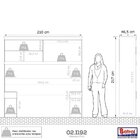 Guarda Roupa Casal Modular Ponte 2 Portas 2 Gavetas Gênova Pl