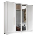 Guarda-roupa Casal Monaco 4 Portas 2 Gavetas Com Espelho Bran