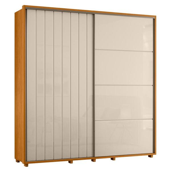 Guarda Roupa Casal Monet Ripado 2 Portas Deslizantes - Madetec