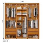 Guarda Roupa Casal Monet Ripado 2 Portas Deslizantes - Madetec