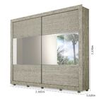 Guarda-roupa Casal Monte Castello 2 Portas Correr Com Espelho