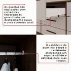Guarda-roupa Casal Monte Negro 6 Portas 9 Gavetas Com Espelho