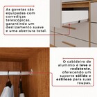 Guarda-roupa Casal Monte Negro 6 Portas 9 Gavetas Com Espelho