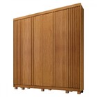 Guarda-roupa Casal Monte Rei 6 Portas 6 Gavetas Ripado Cinamo