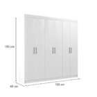 Guarda-roupa Casal Montreal 6 Pt 2 Gv Branco