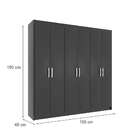 Guarda-roupa Casal Montreal 6 Pt 2 Gv Preto