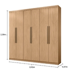 Guarda Roupa Casal Montreal Mapi Móveis 6 Portas 3 Gavetas -