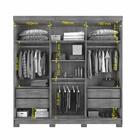 Guarda Roupa Casal Monza Plus 3 Portas De Correr 4 Gavetas  C