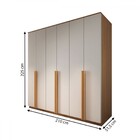 Guarda-roupa Casal Morbello 6 Portas 3 Gavetas Camaru/fendi -