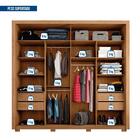 Guarda-roupa Casal Moviment 2 Portas 4 Gavetas Buriti/fendi -