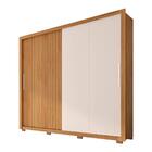 Guarda-roupa Casal Moviment 2 Portas 4 Gavetas Freijó/off Whi