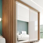 Guarda-roupa Casal Mozzate Cantos Arredondados Com Ripado 2 P