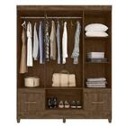 Guarda Roupa Casal Ms912 4 Portas 2 Gavetas Castanho