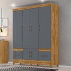 Guarda Roupa Casal Ms912 6 Portas E 2 Gavetas - Moval