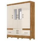 Guarda Roupa Casal Ms912 Com Espelho E Cômoda Georgia Freijó