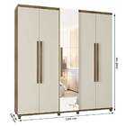 Guarda-roupa Casal Munique 5 Portas Com Espelho Freijó Com Of