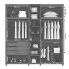 Guarda-roupa Casal Munique 5 Portas Com Espelho Freijó Com Of