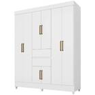 Guarda Roupa Casal Munique 8 Portas 2 Gavetas Branco Tana Dec