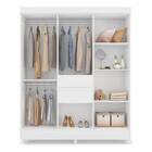 Guarda Roupa Casal Munique 8 Portas 2 Gavetas Branco Tana Dec