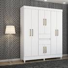 Guarda Roupa Casal Munique 8 Portas 2 Gavetas Branco Tana Dec