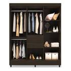 Guarda Roupa Casal Munique 8 Portas 2 Gavetas Ébano Tana Decor