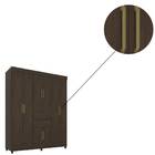 Guarda Roupa Casal Munique 8 Portas 2 Gavetas Ébano Tana Decor