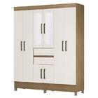 Guarda Roupa Casal Munique 8 Portas E 2 Gavetas Com Espelho -