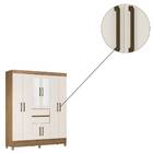 Guarda Roupa Casal Munique Com Espelho 8 Portas 2 Gavetas Ame