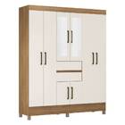 Guarda Roupa Casal Munique Com Espelho 8 Portas 2 Gavetas Ame