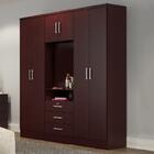 Guarda Roupa Casal Music 6 Portas 3 Gavetas Mogno Carraro