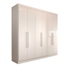 Guarda-roupa Casal Mykonos 6 Portas 2 Gavetas Branco - Panora