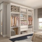Guarda-roupa Casal Mykonos 6 Portas 2 Gavetas Branco - Panora