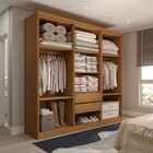 Guarda-roupa Casal Mykonos 6 Portas 2 Gavetas Cinamomo/off Wh