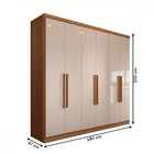 Guarda-roupa Casal Mykonos 6 Portas 2 Gavetas Cinamomo/off Wh