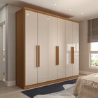 Guarda-roupa Casal Mykonos 6 Portas 2 Gavetas Cinamomo/off Wh