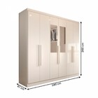Guarda-roupa Casal Mykonos 6 Portas 2 Gavetas Com Espelho Bra