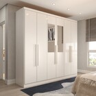Guarda-roupa Casal Mykonos 6 Portas 2 Gavetas Com Espelho Bra