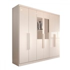 Guarda-roupa Casal Mykonos 6 Portas 2 Gavetas Com Espelho Bra