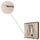 Guarda Roupa Casal Nair Com Espelho 4 Portas 4 Gavetas Avelã